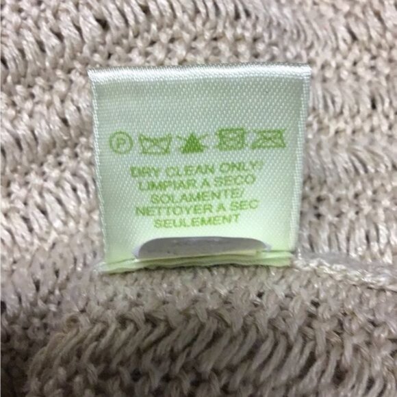 Sigrid Olsen 3/4 Sleeve Scoop Neck 100% Linen Ribbed Knit Sweater, size 1X - Picture 7 of 8